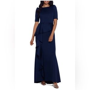 Xscape Ruched Back Gown